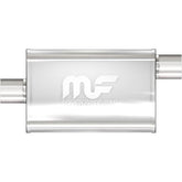MagnaFlow Center 2.5in Inlet Offset 2.5in Outlet 4in x 14in Oval Straight Through Performance Muffler 11226