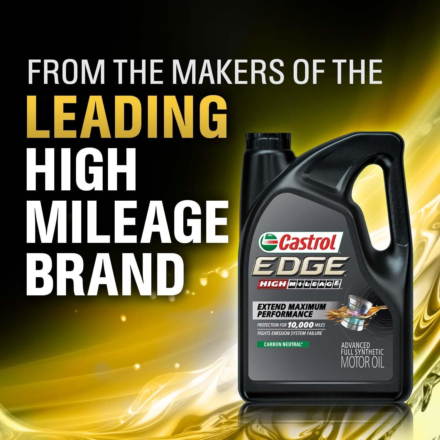 Castrol EDGE High Mileage Full Synthetic Engine Oil 5W-30 5 Quart
