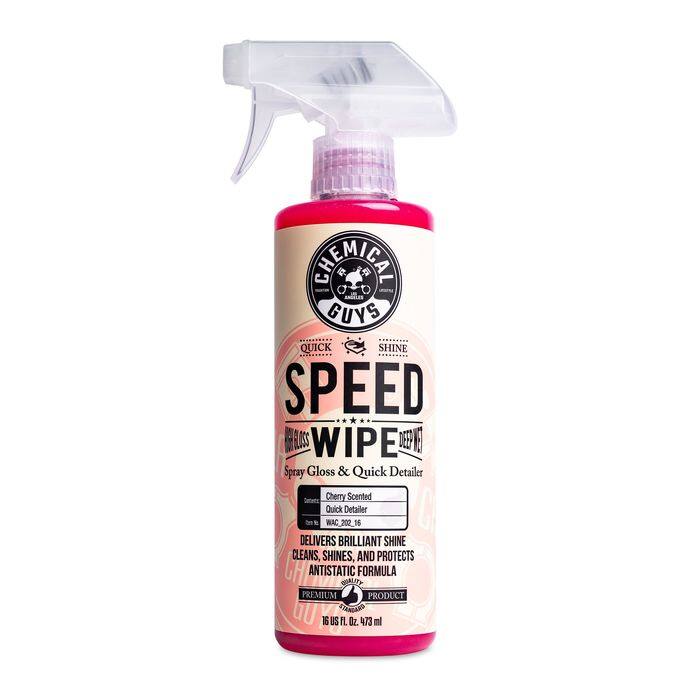 Chemical Guys Speed Wipe Quick Detailer and High Shine Spray Gloss Cherry Scent 16oz