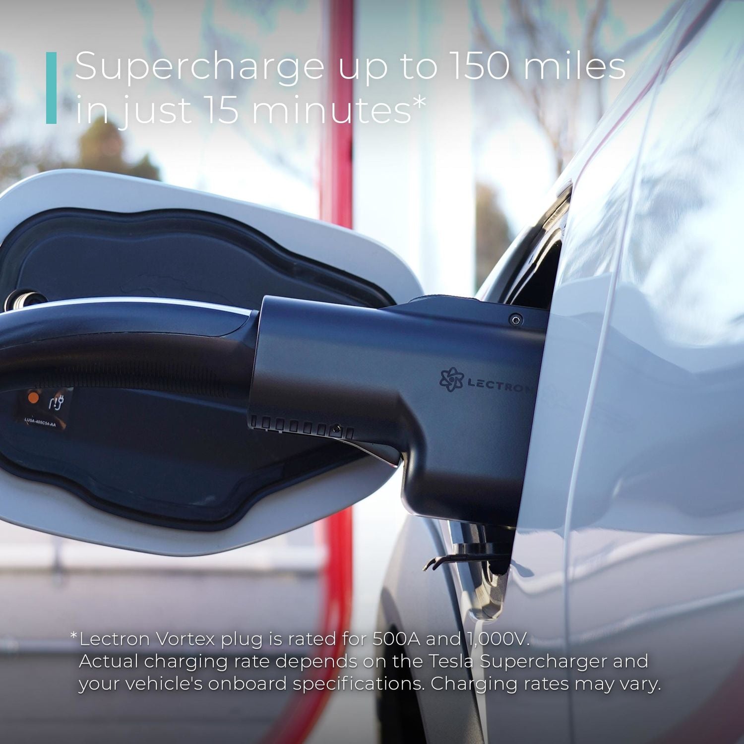 Lectron 1,000 Volt 500 Amps Tesla Supercharger (NACS) to CCS Powerful EV Adapter, Charge your CCS1 EV at Tesla Superchargers with Vortex Plug