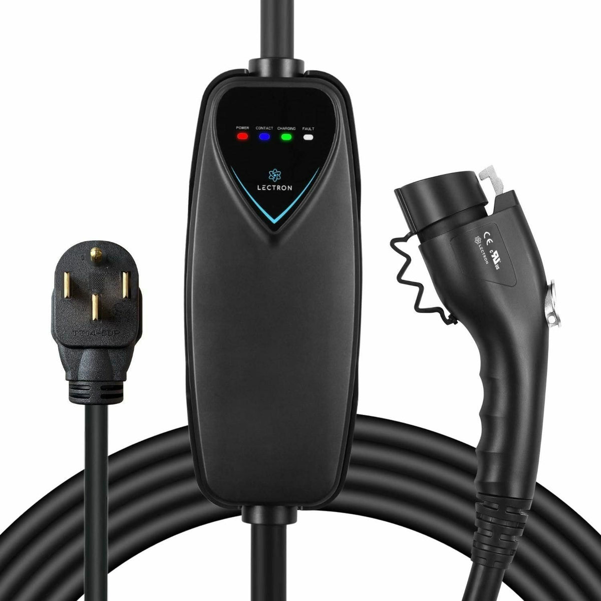 Lectron 240 Volt 40 Amps, Level 2 Electric Vehicle Charger, ETL Certified, NEMA 14-50 Plug, 16ft Extension Cord Cable and Portable for J1772 EVs and Plug-in Hybrid Vehicles