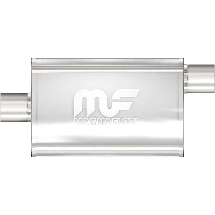 MagnaFlow Center 2.5in Inlet Offset 2.5in Outlet 4in x 14in Oval Straight Through Performance Muffler 11226