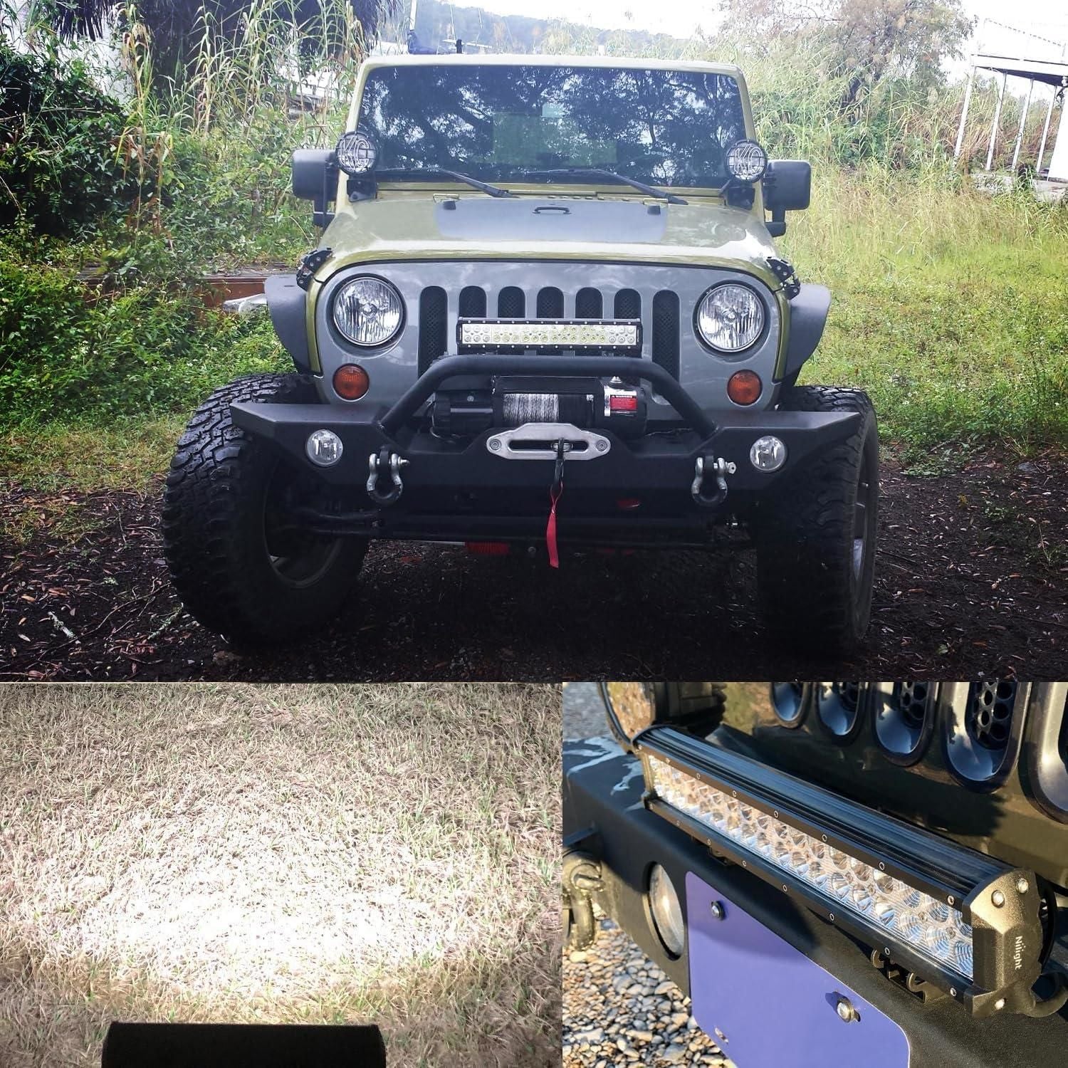 Nilight 17in 108W Spot Flood Combo LED Light Bar
