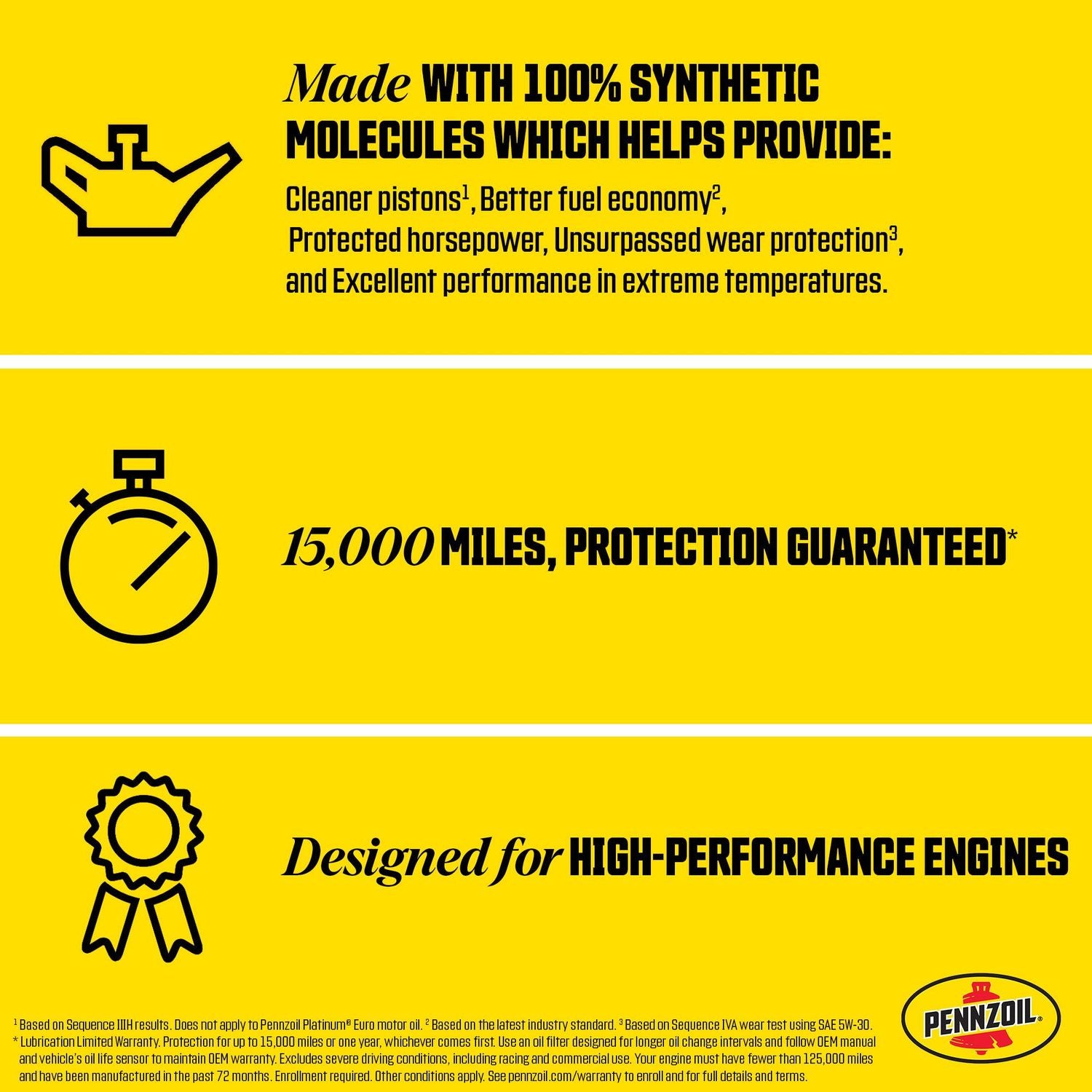 Pennzoil Platinum Full Synthetic Engine Oil 5W-20 5 Quart
