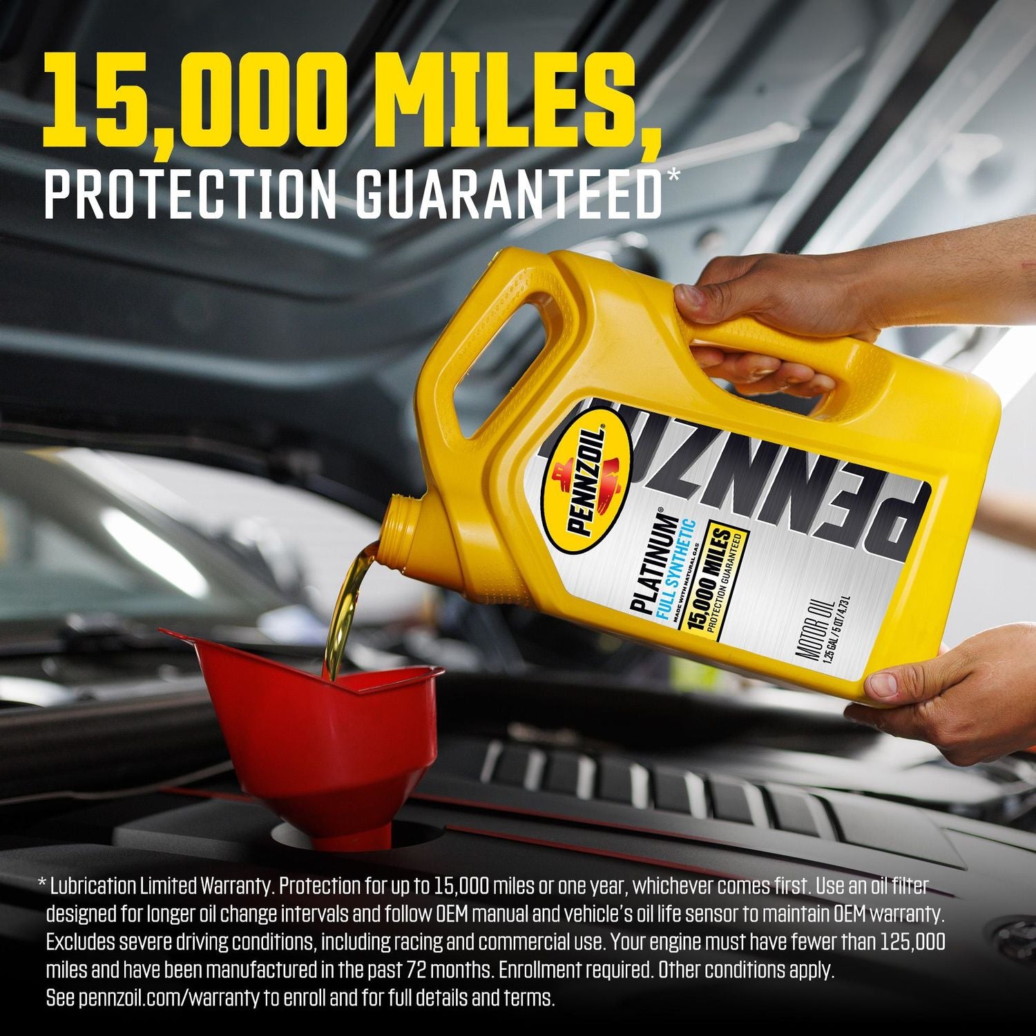 Pennzoil Platinum Full Synthetic Engine Oil 5W-20 5 Quart