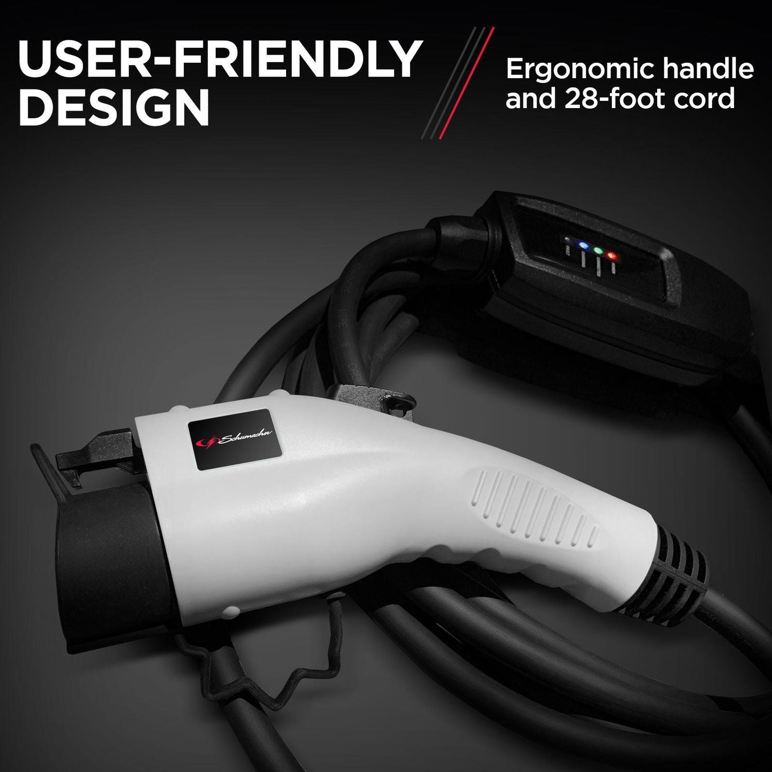 Schumacher 240 Volt 16 Amps 28ft Cord with Standard J1772 Connector EV Charger