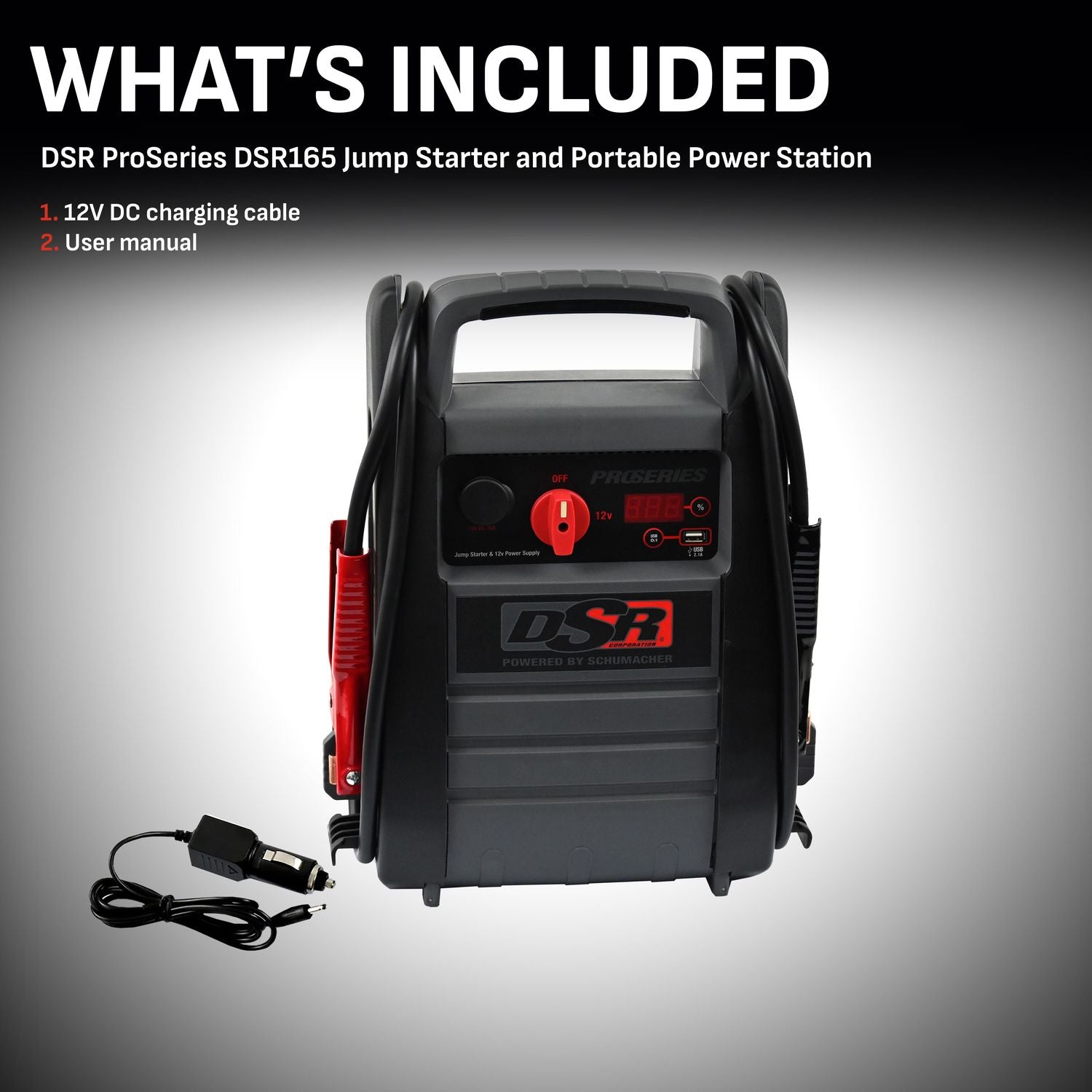 Schumacher 2,200 Amps Jump Starter with USB and DC Power DSR114