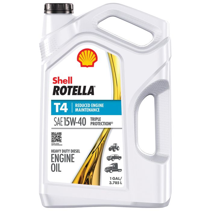 Shell ROTELLA T4 Triple Protection Diesel Conventional Engine Oil 15W-40 1 Gallon