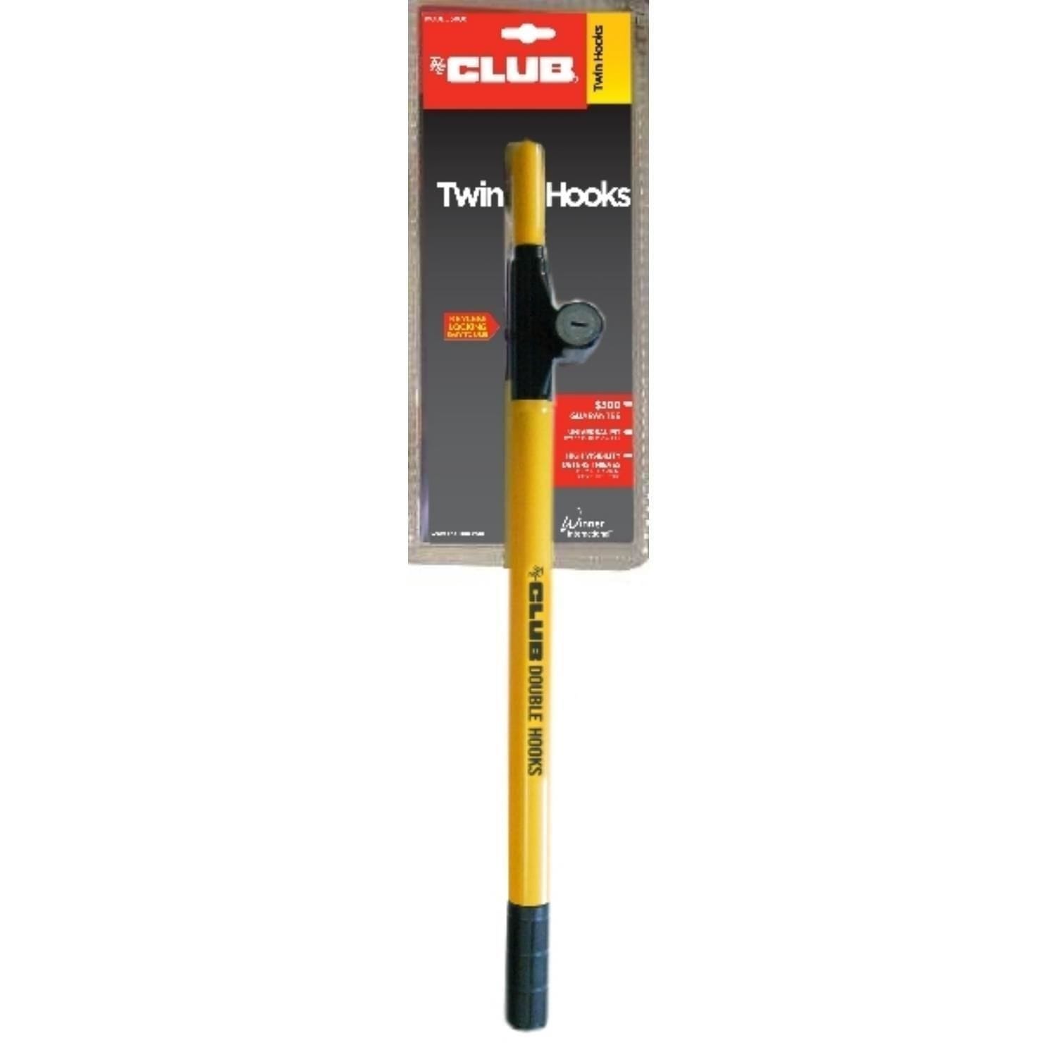 The Club Yellow Twin Hook Steering Wheel Security Lock
