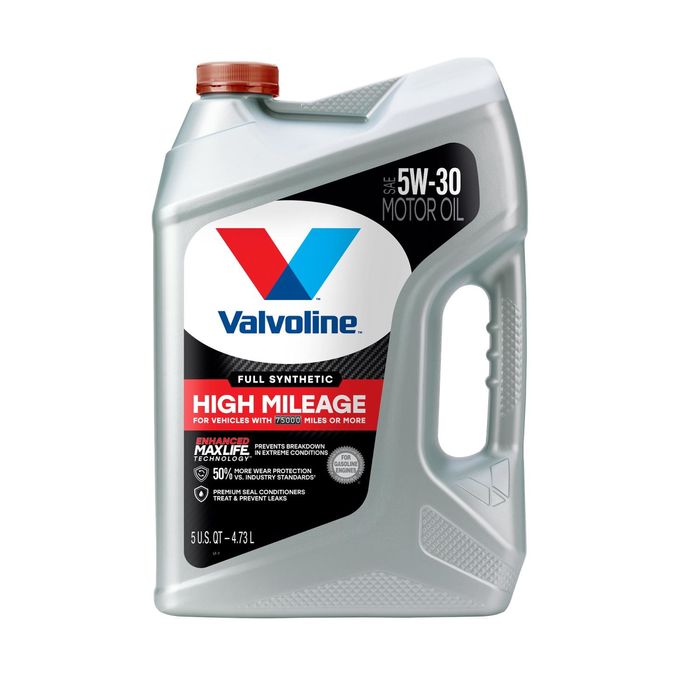 Valvoline Full Synthetic High Mileage Engine Oil 5W-30 5 Quart