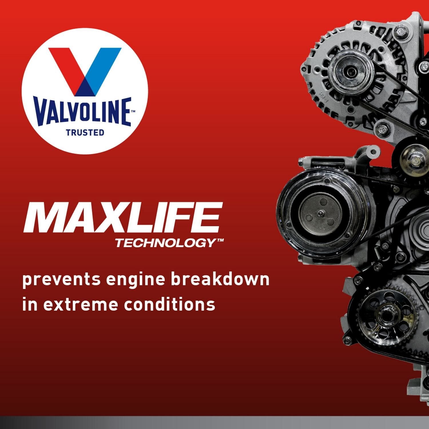 Valvoline Full Synthetic High Mileage Engine Oil 5W-30 5 Quart
