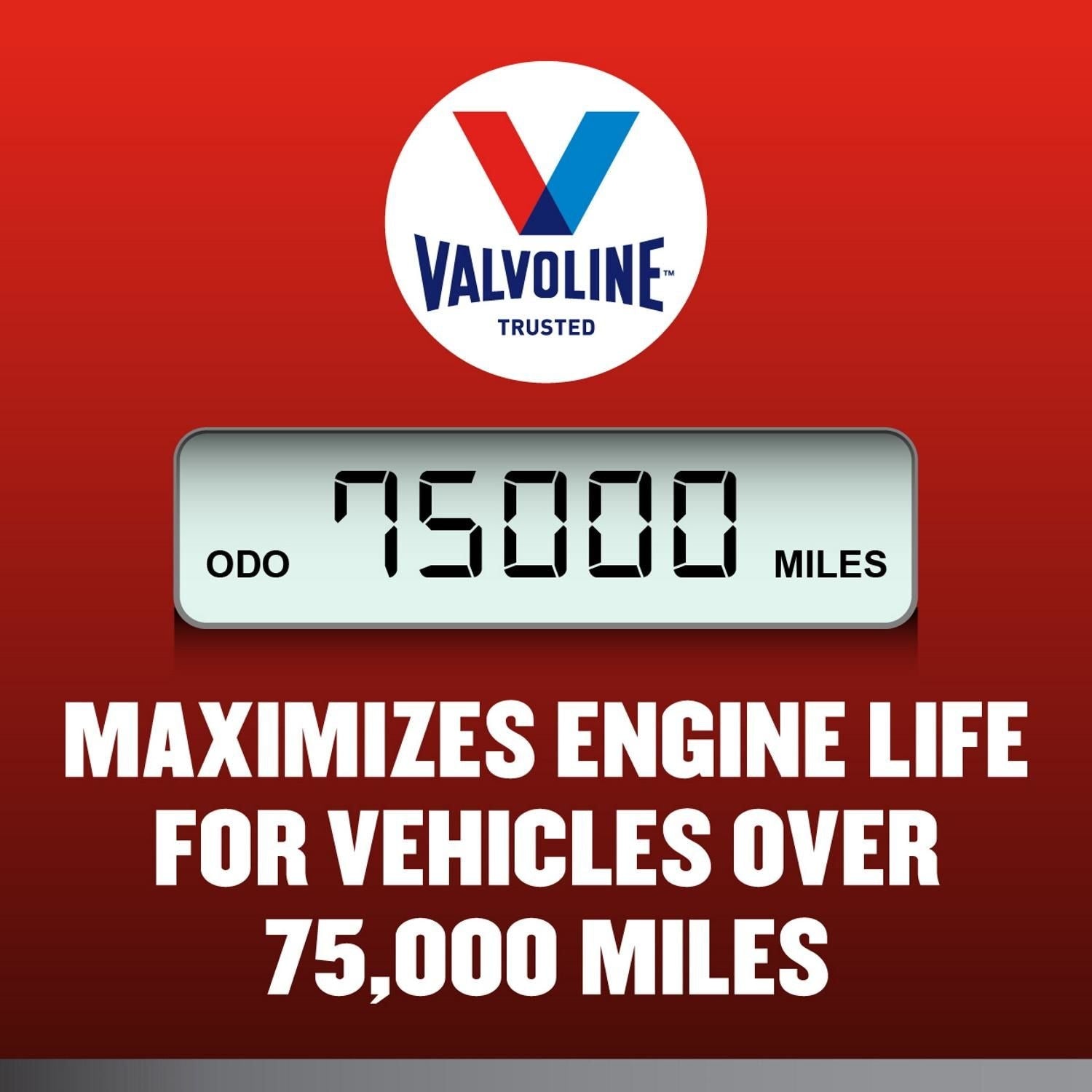 Valvoline Full Synthetic High Mileage Engine Oil 5W-30 5 Quart