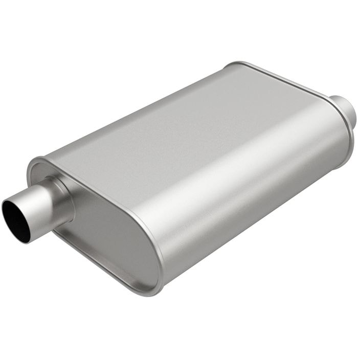 Rumble Exhaust 2 1/2in Offset Inlet and Outlet 4 1/2in x 9 3/4in x 14in Turbo-Style Muffler